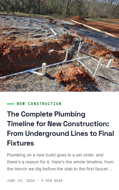 Preview of the new construction plumbing timeline blog post